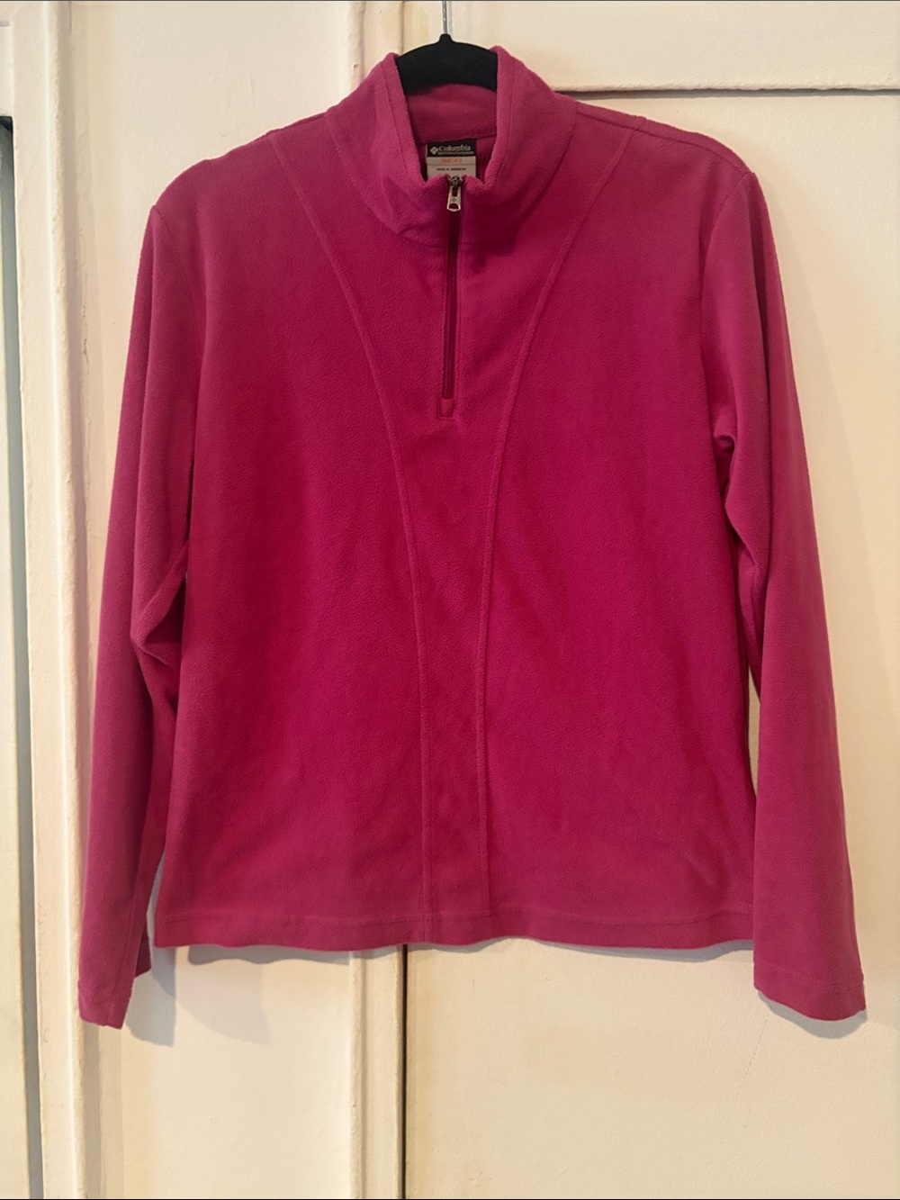 Columbia Women's Hot Pink Quarter-Zip Fleece Pullover